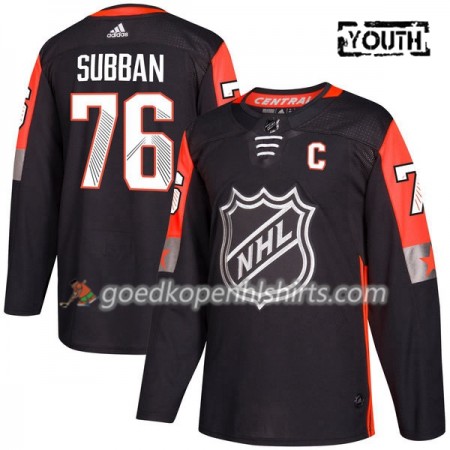 Nashville Predators Subban 76 2018 NHL All-Star Adidas Zwart Authentic Shirt - Kinderen